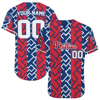 personalized philadelphia phillies squares grid blue jersey best selling