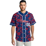 personalized philadelphia phillies tropical hibiscus seashells blue jersey best selling