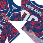 personalized philadelphia phillies tropical hibiscus seashells blue jersey best selling