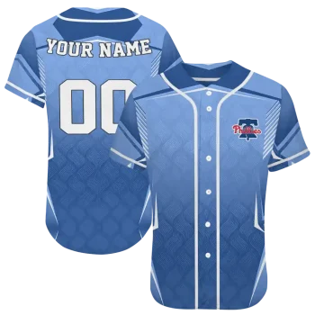 personalized philadelphia phillies wavy flow blue jersey best selling