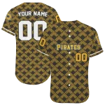 personalized pittsburgh pirates chevron interlock black jersey best selling