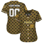 personalized pittsburgh pirates chevron interlock black jersey best selling