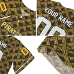 personalized pittsburgh pirates chevron interlock black jersey best selling