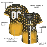 personalized pittsburgh pirates star burst gold jersey best selling
