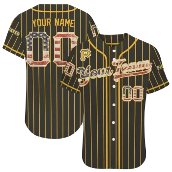personalized pittsburgh pirates vertical stripes black jersey best selling