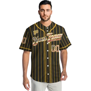 personalized pittsburgh pirates vertical stripes black jersey fashion forward
