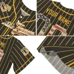 personalized pittsburgh pirates vertical stripes black jersey best selling