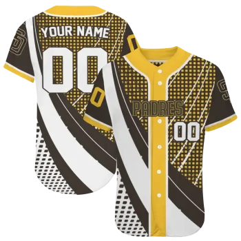 personalized san diego padres curved stripes brown white jersey best selling