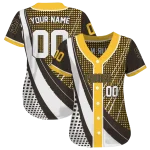 personalized san diego padres curved stripes brown white jersey best selling