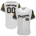 personalized san diego padres pinstripe brown white jersey best selling
