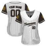 personalized san diego padres pinstripe brown white jersey best selling
