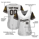 personalized san diego padres pinstripe brown white jersey best selling
