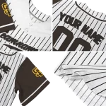 personalized san diego padres pinstripe brown white jersey best selling