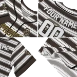 personalized san diego padres stripe layers brown white jersey best selling