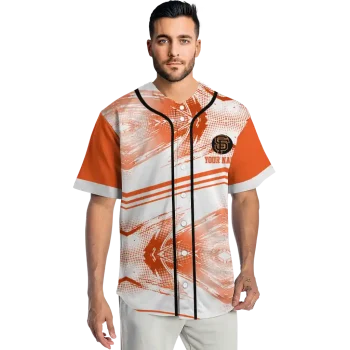 personalized san francisco giants arrow fade orange white jersey fashion forward
