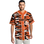 personalized san francisco giants camo splash orange jersey best selling