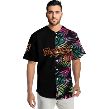 personalized san francisco giants palm leaf black jersey fashion forward