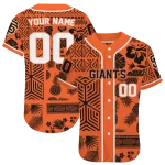 personalized san francisco giants pineapple palm geo orange jersey best selling