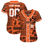 personalized san francisco giants pineapple palm geo orange jersey best selling
