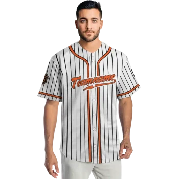 personalized san francisco giants pinstripe lines white jersey fashion forward