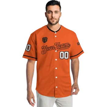 personalized san francisco giants plain classic orange jersey fashion forward