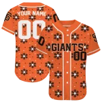 personalized san francisco giants snowflake festive orange jersey best selling