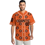personalized san francisco giants snowflake festive orange jersey best selling