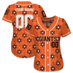 personalized san francisco giants snowflake festive orange jersey best selling