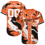 personalized san francisco giants splash swirl orange jersey best selling