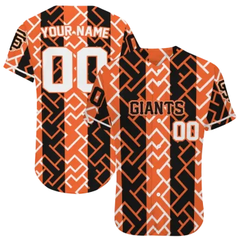 personalized san francisco giants squares grid orange jersey best selling