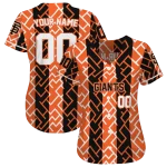 personalized san francisco giants squares grid orange jersey best selling
