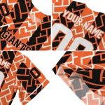 personalized san francisco giants squares grid orange jersey best selling