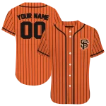 personalized san francisco giants stripe pattern orange jersey best selling