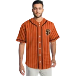 personalized san francisco giants stripe pattern orange jersey best selling