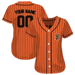 personalized san francisco giants stripe pattern orange jersey best selling