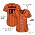personalized san francisco giants stripe pattern orange jersey best selling
