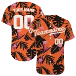 personalized san francisco giants tropical flamingo orange jersey best selling