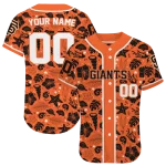 personalized san francisco giants tropical hibiscus seashells orange jersey best selling