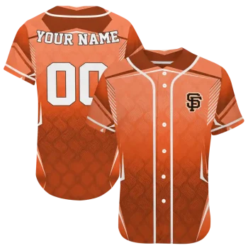 personalized san francisco giants wavy flow orange jersey best selling