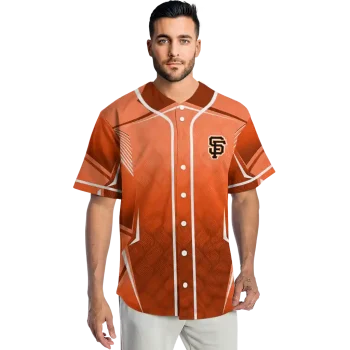 personalized san francisco giants wavy flow orange jersey fashion forward