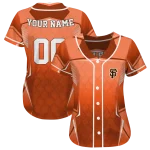 personalized san francisco giants wavy flow orange jersey best selling