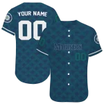 personalized seattle mariners chevron interlock navy blue jersey best selling