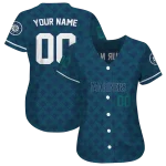 personalized seattle mariners chevron interlock navy blue jersey best selling