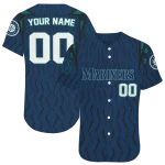 personalized seattle mariners chevron rhythm navy blue jersey best selling