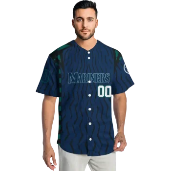 personalized seattle mariners chevron rhythm navy blue jersey fashion forward