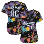 personalized seattle mariners paint splatter black jersey best selling