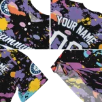 personalized seattle mariners paint splatter black jersey best selling