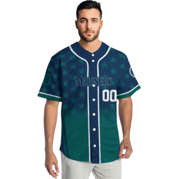 personalized seattle mariners star burst green jersey fashion forward