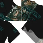 personalized seattle mariners tropical foliage black jersey best selling