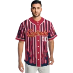 personalized st louis cardinals blazing stripes red jersey best selling